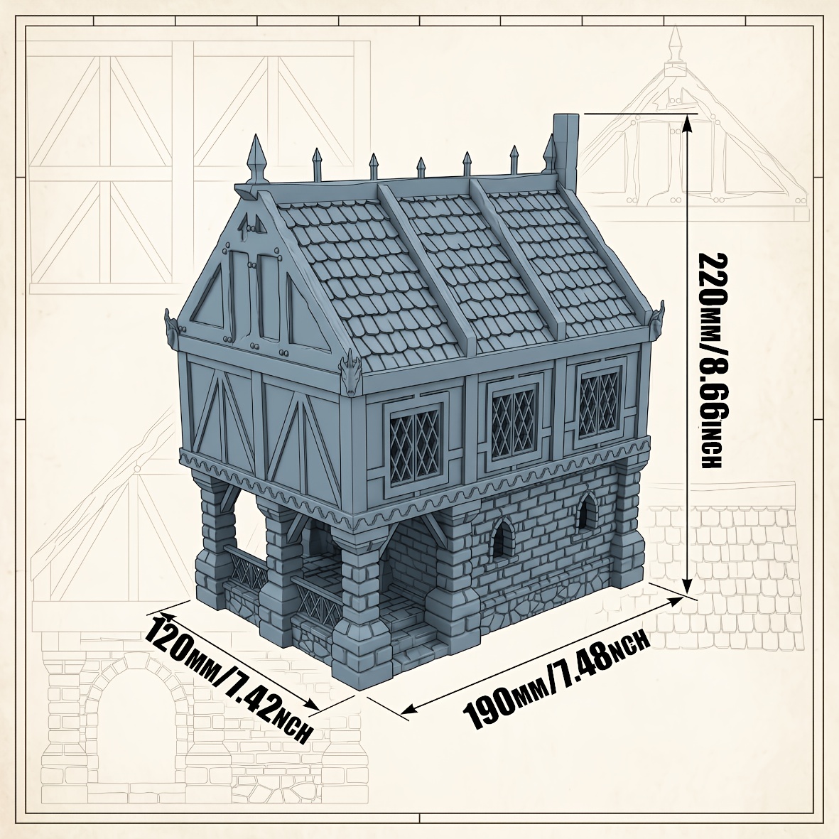 Timberhold Cottage Miniature for Tabletop Games